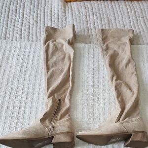 Stylish Tan Over-the-Knee Boots
